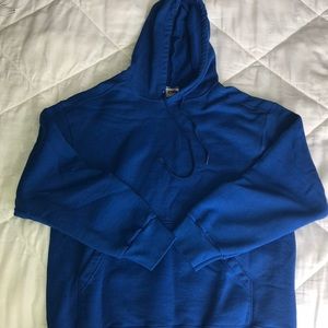Blue fruit of the Loom Hoodie